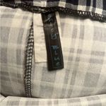 Ashley Blue Navy and White Checkered Pencil Skirt with kick back WORE 1 TIME! Black Size L Photo 4