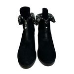 Chinese Laundry  Marvel Black Suede Ankle Boots Knit Sweater Cuff Womens 8.5 NEW Photo 3