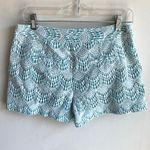 Loft Lace High Waist Turquoise White Shorts Photo 3