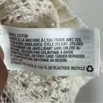 Vintage White Mossimo Crochet Top Size Medium Long Sleeve Open Knit Photo 7