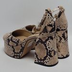 Topshop Stacey Snakeskin Print Ankle Strap Two Part Platform Heels Size 8 Photo 10