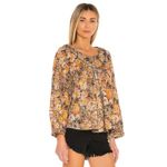 Free People Boho Floral Cool Meadow Printed Top in Midnight Combo Medium NEW Photo 15