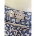 Papaya  Women's Light Blue Pheasant Top Blouse Size 16 Boho Scrunch Waist 0030 Photo 2