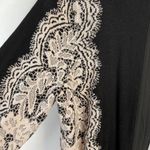 Chico's  Zenergy Size 2 US L 12 Lace Mix Neema Jacket Black Full Zip Knit Stretch Photo 4