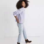 Madewell Pointelle Cable Cardigan Sweater In Lilac Photo 4