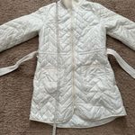 Athleta  Mendocino Coat Zipper Front Belted Magnolia White Puffer Women’s Size XS Photo 8