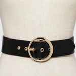 Ava & Viv Mid Waist Belt Stretchy Wide Black Gold FLAWED NWT 4X Photo 0