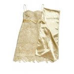 Cinderella Divine NWT  Gold Lace Cocktail Dress - Size M Photo 7