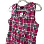 Lands' End  Women's Pink Plaid Sleeveless V-Neck Tank Top Size 2 Photo 1