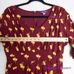 Unique Vintage  X GB Gywnnie Bee Maroon Yellow Midi 0X Heart‎ Balloon Dress Photo 6