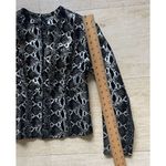 Metrostyle Snake Print Genuine Leather Jacket Black &‎ White Pattern Size 4 Photo 5