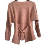 Vince  Women Sweater S Peach Wool Cashmere Tie Back‎ Quiet Luxury Cozy Parisian Photo 1