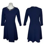 Karl Lagerfeld Blue Dress Necklace Round Neckline Bracelet Sleeve Size 4 Photo 9