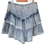 Driftwood Acid Washed
Ruffle Denim Mini Skirt Photo 7