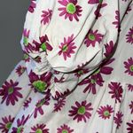 &merci &MERCI medium ivory Hey Girl Flower Bubble Sleeve Top In White purple flowers Photo 3