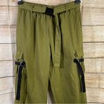 Forever 21 cargo belted green pulled on joggers loose fit women Size Large Photo 3