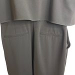 Theory  Odila Black Plunging Crepe Jumpsuit Photo 7