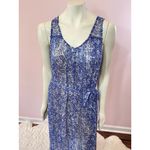 Others Follow Blue and White Paisley Dress w/ Pleats Photo 5