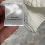 Hope & Henry Women's White Cable Knit Sweater Organic Cotton Button Shoulder L Size L Photo 4