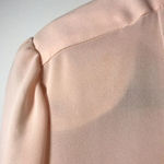 Vintage 80s Cottagecore Pink Blouse Feminine Size 10P Secretary 1980s Style Top Photo 4