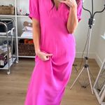 A New Day maxi minimal dress in hot pink size Medium Photo 0
