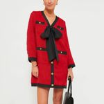 Pomander Place Red Coco Tweed Bow Dress Tuckernuck XXL Photo 5