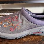 Merrell  blue embroidered slip on clogs size 7 Photo 1