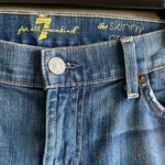 7 For All Mankind The Skinny Crop & Roll Jean Blue Womens Size 26 Denim Pants Photo 2