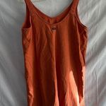 RVCA  Overall Orange Sleeveless Dress with Pockets Womens Medium EUC Linen Bland Photo 6