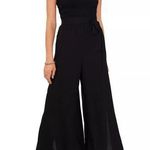 1. State  Womens Smocked Strapless Wide Leg Jumpsuit Size XS Black New Photo 0