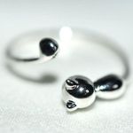 Source Unknown NWOT 925 Sterling Silver Abstract Art Cat Unique Design Size 11 Cuff Unisex Ring Photo 0