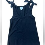 Sundays  Black Shoulder Tie Tank Top Photo 0