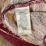 st. john's bay St. John’s Bay Medium Burgundy Red Striped Sparkly Hoodie Shirt Photo 9