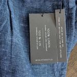 H by Halston  Blue 100% Linen Wide Leg Pants Women’s Size 10 Navy - NEW! Photo 9