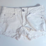 American Eagle  White Denim‎ Shorties Shorts Size 4 Photo 0