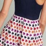 Hutch Anthropologie Blue Fit & Flare Metallic Arrowhead Short Mini Dress Size 8 Photo 1