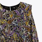 ZARA  Paisley Print Long Sleeve Mini Dress, XS, NWT Photo 4