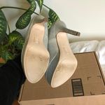 Brash stiletto round toe glitter silver heels Photo 4