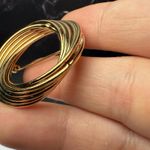 Vintage Napier Entwined Round Circles Gold Tone Brooch Pin Signed Photo 2