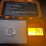 Vintage Sterling Silver 925 Square Double Halo Diamond Cluster Ring | Size 6.5 Photo 6