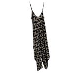 Monaco oversized Chevron Jumpsuit asymmetrical M coverup lightweight S neutral Black Photo 1