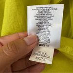 Ellen Tracy 100% Linen Popover Tunic Blouse Top Size XL Neon Yellow Long Sleeve Beach Work Photo 8