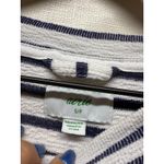 Aerie Sweatshirt Oversized Sz S Blue White Stripe Crewneck Pullover Terry Boho Photo 2