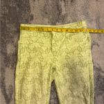 Source Unknown Lime Green/Yellow Patterned Reverse-able Pants Photo 4