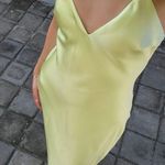 ZARA  lime Light Green Slip maxi Dress Photo 4