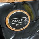 Coach Peyton F20022 Patent Leather Black Embossed Purse Adjustable Strap Photo 9