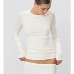 Eterne Long Sleeve Fitted Top in Cream X Photo 11