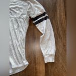 PINK - Victoria's Secret  Fitted White and Black Long Sleeve Jersey Photo 3