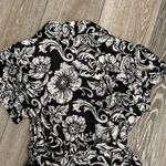 White House | Black Market Sz M Floral Paisley Print Satin Blouse Top W Tie Belt Photo 7