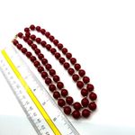 Monet red and gold tone vintage beaded necklace Photo 8